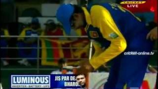 Farveez Maharoof Hat Trick vs India [upl. by Atiuqehs]