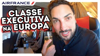 EXECUTIVA NA EUROPA VALE A PENA COMO É VOAR DE AIR FRANCE DE PARIS A ALEMANHA  Estevam Pelo Mundo [upl. by Ninette839]