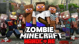 100 Players Simulate a Zombie Outbreak in Hardcore Minecraft [upl. by Nivac]