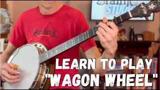 How to Play quotWagon Wheelquot on Banjo 2 and 3 finger versions [upl. by Amadus]