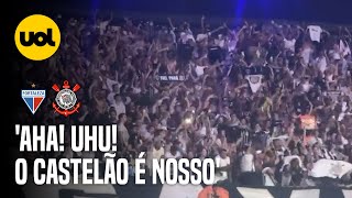 TORCIDA DO CORINTHIANS FAZ A FESTA CONTRA O FORTALEZA NA COPA SULAMERICANA O CASTELÃO É NOSSO [upl. by Olecram]