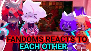 My Favorite Fandoms React To Each Other  Hazbin Hotel  Smiling Critters  Cult Of The Lamb  Angst [upl. by Kaspar]