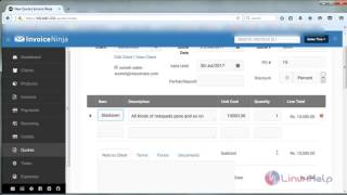 How to create Quote on Invoice Ninja [upl. by Ibson980]