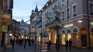 D BadenBaden Germany Sights and Sounds from the City Center December 2017 [upl. by Grand299]