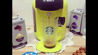 Bosch Tassimo Vivy T12 lime yellow coffee machine TAS1256  타시모 캡슐 커피머신 VIVY 처음 왔던 날 [upl. by Ahseikal804]