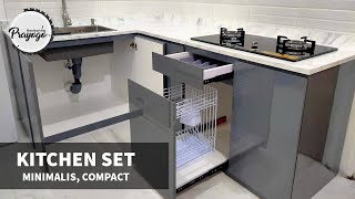 BUAT KITCHEN SET BAWAH MINIMALIS COMPACT [upl. by Ahsile]