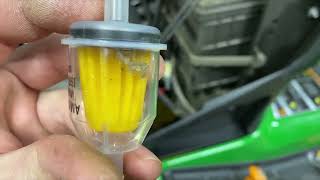 John Deere X580 Home Maintenance Kit  Part 3 Fuel Filter [upl. by Aicilra]