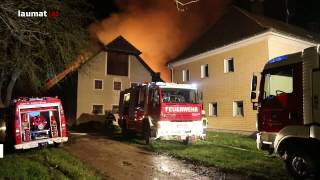 Großbrand auf einem Bauernhof in Grieskirchen [upl. by Bonni]