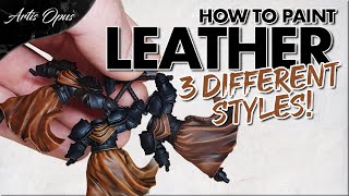 How to Paint Leather FAST  3 ways Contrast Shade Stipple  Warhammer painting tutorial [upl. by Arvad577]