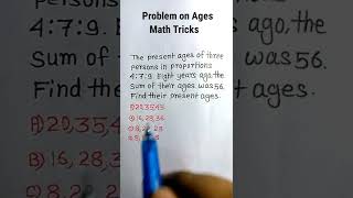 Age Problems Tricks and Shortcut  Age Math Tricks  Maths Tricks  Reasoning Classes  shorts [upl. by Naillimixam]