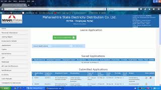 रजे साठी अर्ज करणे LEAVE APPLICATION AT MSEDCL EMPLOYEE PORTAL [upl. by Cheyney908]