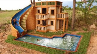 My Summer Holiday 155 Days Building 1M Dollars Water Slide Park into Underground Swimming Pool House [upl. by Akerehs]