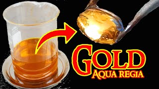 Aqua regia process dissolving gold recovery reaction equation [upl. by Oakes]