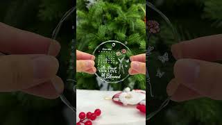 Birth Flowers With Calendar Our Love Bloomed  Personalized Circle Glass Ornament [upl. by Notgnihsaw]