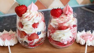 Eton mess  Easy Eton mess recipe  English Summer dessert  Neelos kitchen [upl. by Suirtemed371]