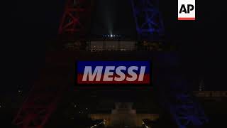 PRESENTACIÓN DE MESSI EN EL PSG EN TORRE EIFFEL [upl. by Yoong]