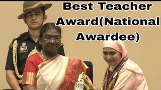 Best Teacher AwardNational Award Miss Urfanabestteacher awards [upl. by Ute362]