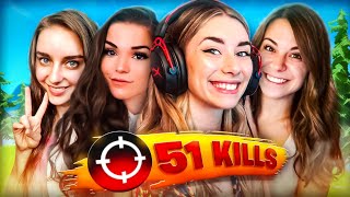 Best Female Squad EVER With 51 Kills ft Loserfruit Alixxa Sparkles [upl. by Aneeram]