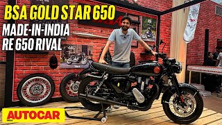 BSA Gold Star 650  Ready to take on the Royal Enfield 650  Walkaround  Autocar India [upl. by Akihdar903]