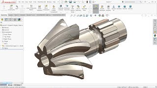 Solidworks tutorial  How to make Helical Bevel Gear in SolidWorks [upl. by Edrei21]