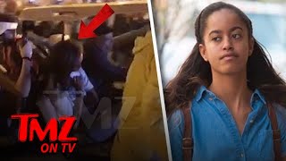 Malia Obama Gets Carted Out Of Lollapalooza  TMZ TV [upl. by Acisej]