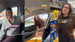 Sending Girlfriend To Get Blinker Fluid Prank TikTok Compilation [upl. by Ayotol668]