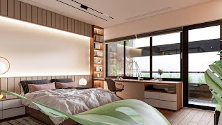 MINIMALIST MODERN BEDROOM DESIGN IDEA SMALL BEDROOM DESIGN SPACE 47 [upl. by Cullin]