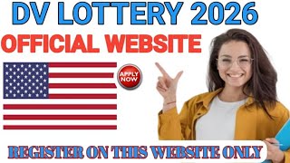 Dv lottery 2026 website apply on official website Be alert [upl. by Gerstner]