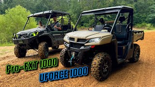 2024 CFMOTO UFORCE 1000 vs Kawasaki Mule Pro FXT 1000 LE Trail Riding [upl. by Merri]