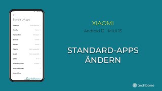 StandardApps ändern  Xiaomi Android 12  MIUI 13 [upl. by Ellennad]