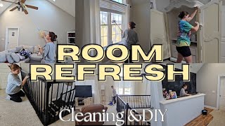 Room Refresh  Deep Clean amp DIY  Clean With Me 2024  SAHM Cleaning Motivation [upl. by Ajad]