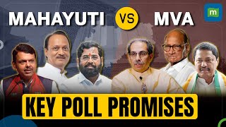 Maharashtra Elections 2024 Maha Vikas Aghadi Vs Mahayutis Manifesto  Key Poll Promises [upl. by Adrell558]