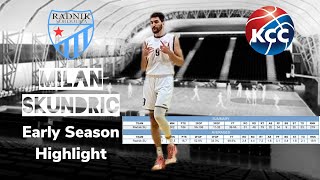 Milan Skundric Forward KK Radnik Surdulica Serbia High IQ Scorer Rebounder Mid Season Highlight [upl. by Wakeen]