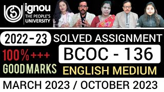 BCOC 136 SOLVED ASSIGNMENTS 202223 IN ENGLISH  BCOC 136 SOLVED ASSIGNMENT 202223 IN ENGLISH [upl. by Lanza]