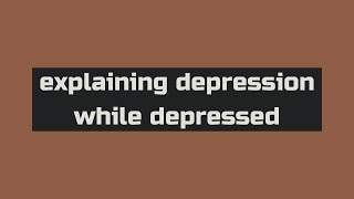 I try explaining depression while depressed mentalhealthawareness depression [upl. by Merrick]