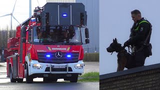 Twee indringers op dak van woning in Antwerpen  Brandweer en Politieeenheden met spoed ingezet [upl. by Icul]