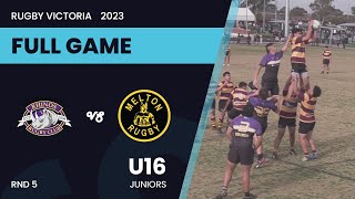 2023 U16  Wyndham V Melton  R5 [upl. by Sitnerp648]