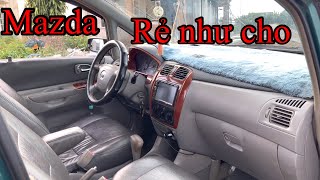 Mazda Premacy 7 chỗ số tự động 95 triệu  ô Tô quang chung lâm Đồng [upl. by Aihpled]