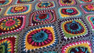 Crochet Christmas Ornament Blanket Rnds 1  3 [upl. by Osnola748]