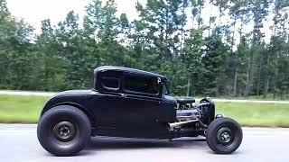 1931 FORD MODEL A COUPE CHOPPED CHANNELED HOT ROD RAT ROD 32 FRAME [upl. by Rockel924]