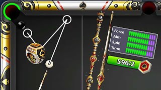 8 ball pool 596 Upgrade Pieces Aces of Pool Cue Level Max 🙀 Ring Spades [upl. by Dietz]