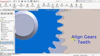 Solidworks assembly tutorials How to use solidworks gear mate [upl. by Ojytteb]