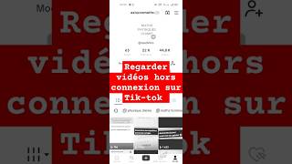 Regarder gratuitement de vidéos sur Tiktok sans les forfaits internets astuce smartphone tiktok [upl. by Lindsey]