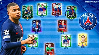 PSG  Best Special Squad Builder Mbappe 100 Rated Fc Mobile [upl. by Nerwal]