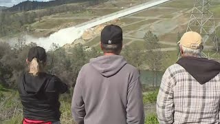 Oroville Dam spillway attracts onlookers after being used for the first time since 2019 [upl. by Cailean]