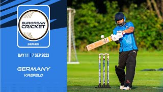 🔴 ECS Germany Krefeld 2023  Day 11  T10 Live Cricket  European Cricket [upl. by Elicec]