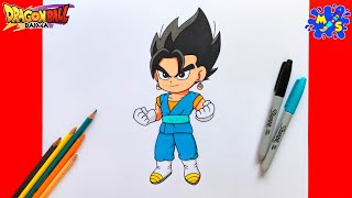 Vegito Drawing  How to Draw Vegito Daima Easy Step by Step  Dragon Ball Daima [upl. by Audsley378]