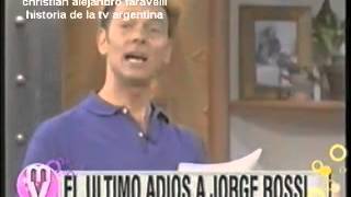 HISTORIA DE LA TV ARGENTINA JORGE ROSSI EL CABALLERO DE LA TV FALLECIMIENTO [upl. by Otrevlig625]