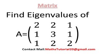 How to Easy Find Eigenvalues in 3 x 3 Matrix in Tamil l Important Problem l Sk Maths Tutorial [upl. by Prior]