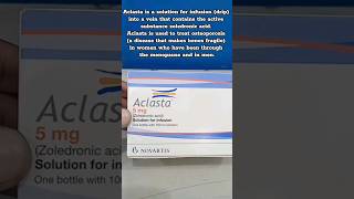 Aclasta infusion  Zoledronic acid  injection medicine novartis [upl. by Larissa]